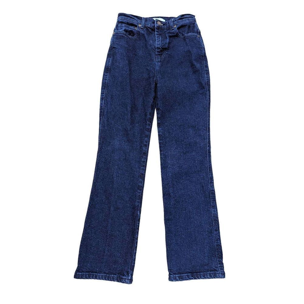 Antonio Melani Women's Blue Dark Wash High-Rise Straight Leg Jeans Size 26